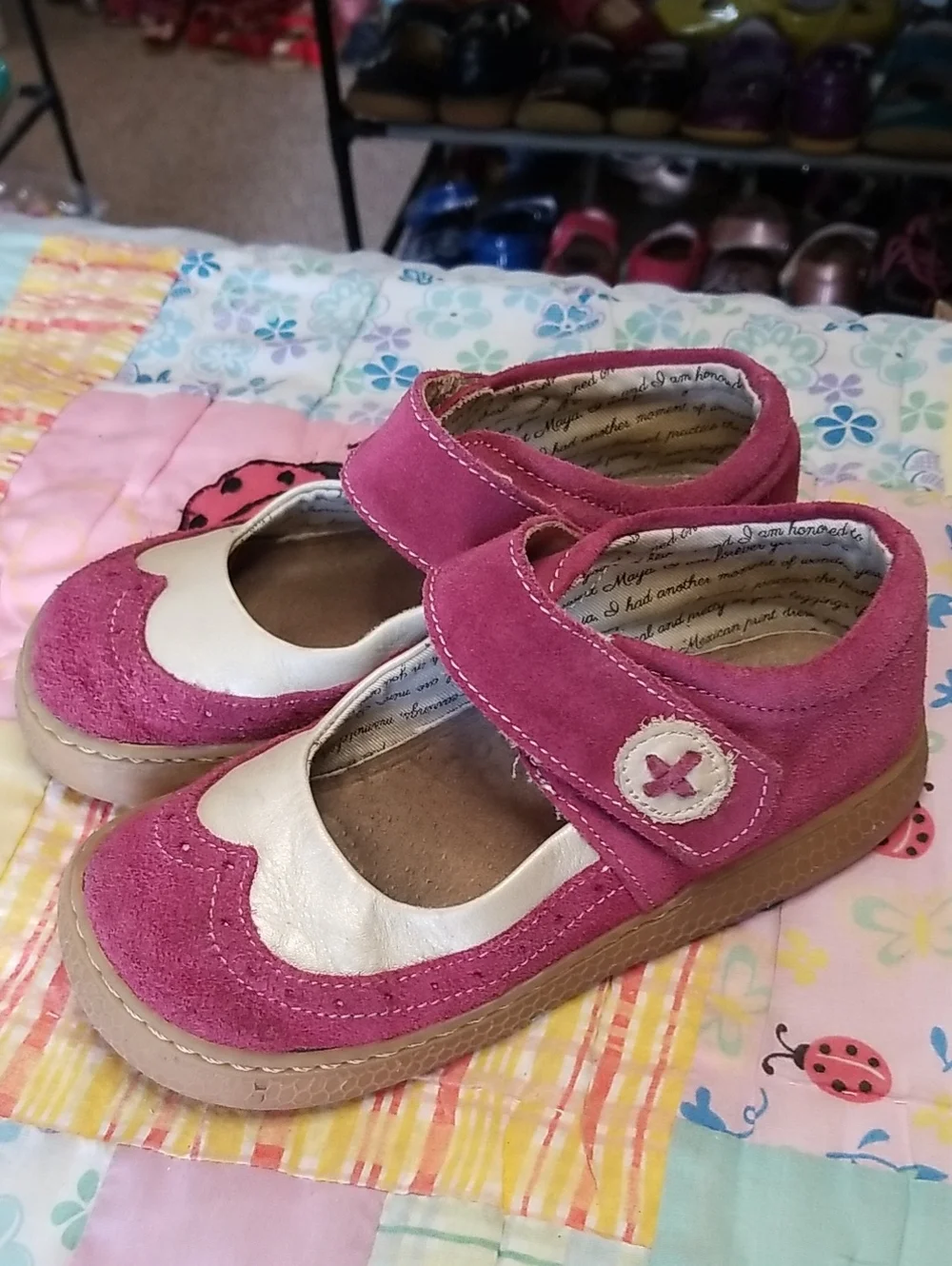 Livie & Luca Suede Mary Jane Shoes with Cream Accents Size 13 Tootles